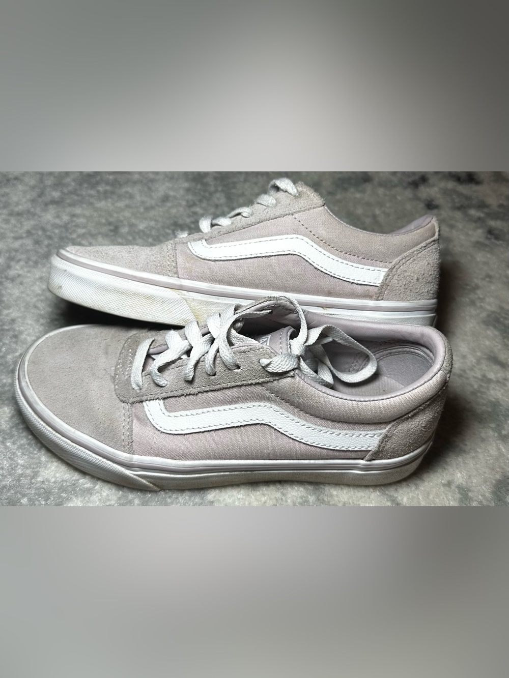 Vans Old Skool Sneakers in Pale Mauve and White